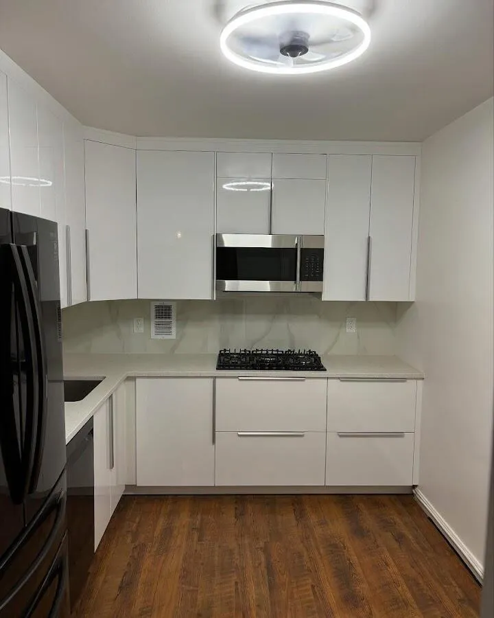 Renovated kitchen with quartz countertops in Nyack